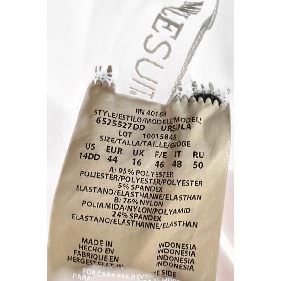 Magicsuit by Miraclesuit Swimwear Tankini Set Top 14DD & Bottom Size 14 Navy - Picture 9 of 11